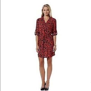 NWT Metaphor mini dress with tie waist detail. Vibrant print
